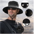 thumbnail image 5 of Htwon Men/Women Sun Hat Wide Brim Breathable Bucket Cap,for Summer Fishing UV Protection, 5 of 11
