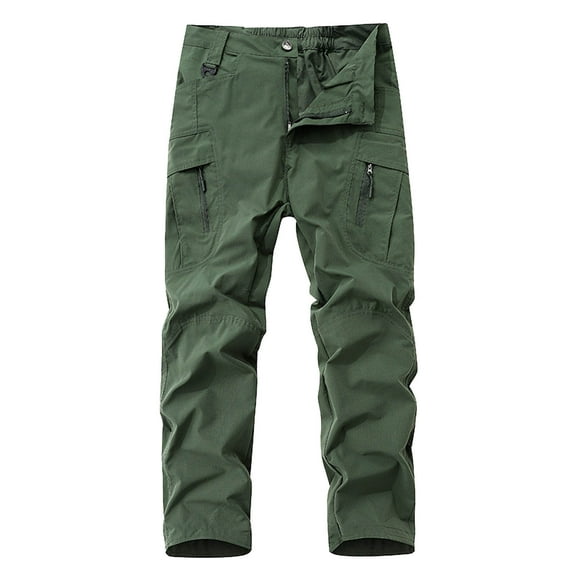 Bcfgryg Men Solid Color Casual Pants Men's Sports Overalls Men's Mul Ti Functional Pants Lightweight Men’s Work Pants Summer