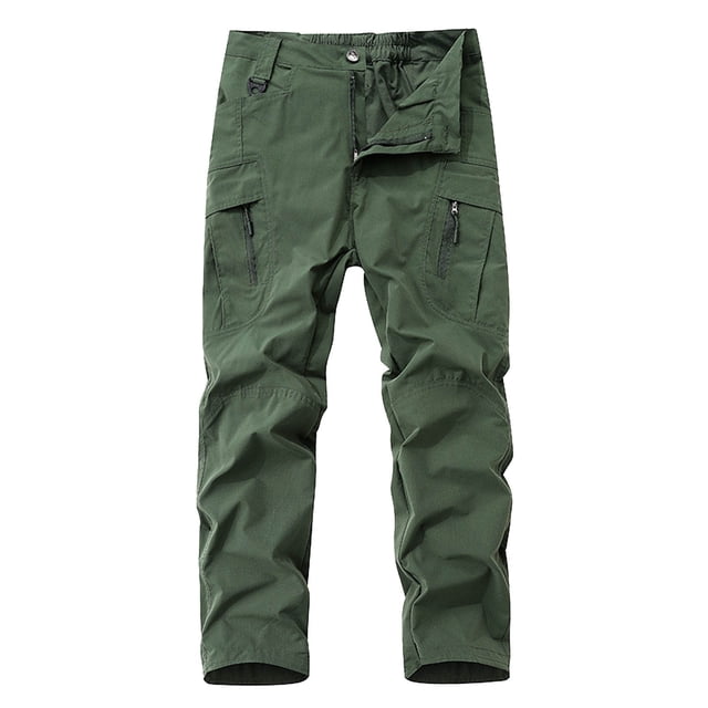 Pantalon Été Homme Salopette de Sport Décontractée pour Homme Printemps Été Pantalon Multifonction avec Poche Pantalon de Détente pour Homme Vert Armée m