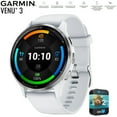 thumbnail image 1 of Restored Garmin 010-N2784-00 Venu 3 Health Fitness GPS Smartwatch Silver Bezel / Whitestone Band(45mm) (Refurbished) Bundle with 2 YR CPS Enhanced Protection Pack, 1 of 11