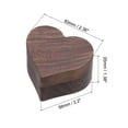 thumbnail image 2 of Caja de anillos de madera, caja de anillos en forma de corazón con 2 ranuras, negra, 2 of 7