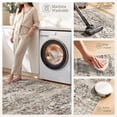 thumbnail image 4 of CHITOOMA 8'x10' Area Rugs, Washable Rugs for Living Room Non-Slip Low Pile Soft Distressed Abstract Rug, Indoor Vintage Neutral Carpet for Bedroom Dining Room Dorm Office, Brown, 4 of 12