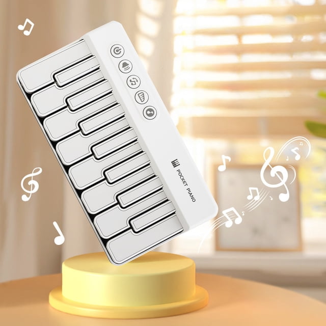 Juguetes Para Niño Mini piano electrónico de bolsillo, equipo musical para niños principiantes, piano pequeño multifuncional, juguete portátil para niños y niñas. Juguetes Para Bebe 1 Año