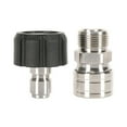 thumbnail image 1 of 2 Adaptadores para Lavadora de Alta Presión, Conector de Liberación Rápida de 3/8 Pulgadas, Arandelas Eléctricas de Repuesto de Latón (M22-14/15 Mm), Diámetro interior 14mm shamjiam Conector de rosca, 1 of 8