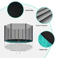 thumbnail image 2 of JJ JUJIN  8 FT Trampoline for Kids and Adults Backyard Trampoline with Safty Enclosure Net Outdoor Trampoline with Ladder and Water Sprinkler Green, 2 of 8