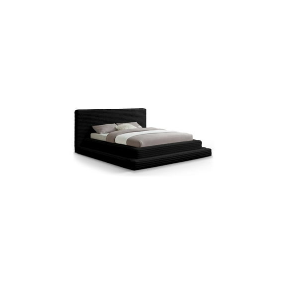 Meridian Furniture Drew Black Corduroy Full Bed