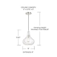 thumbnail image 3 of Austin Allen & Company Urban 1-light Polished Bubble Glass Nickel Pendant - Polished Nickel, 3 of 3