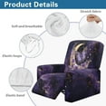 thumbnail image 5 of Jiueut Butterfly Moon Rose Print Recliner Chair Covers, Blue Golden Marble Stain Resistant Sofa Slipcover Breathable 1 Seat Couch Cover for Fabric and Leather Recliners, 5 of 7