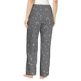 thumbnail image 3 of Uemuo Airplane Routes Around The World Pattern Women's Wide Leg Palazzo Lounge Pants with Pockets Light Weight Loose Comfy Casual Pajama Pants-X-Large, 3 of 9