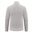 thumbnail image 6 of Manxivoo Cardigan Sweaters for Men, Men's Knitted Top Slim High Neck Long Sleeve Sweater Cardigan Men's Warm Coat Mens Cardigan Beige L, 6 of 6
