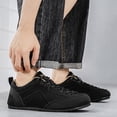 thumbnail image 4 of Men's Wide Toe Box Running Shoes Lace up Low Top Fashion Sneakers Retro Color Block Athletic Walking Shoes Black Size 10.5, 4 of 8