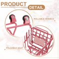 thumbnail image 3 of Carrito de compras mini, carrito de supermercado en miniatura, carrito de mano pequeño con ruedas para juegos de simulación, almacenamiento de muñecas, juguete para casa de muñecas, regalo, rojo rosa, 3 of 6