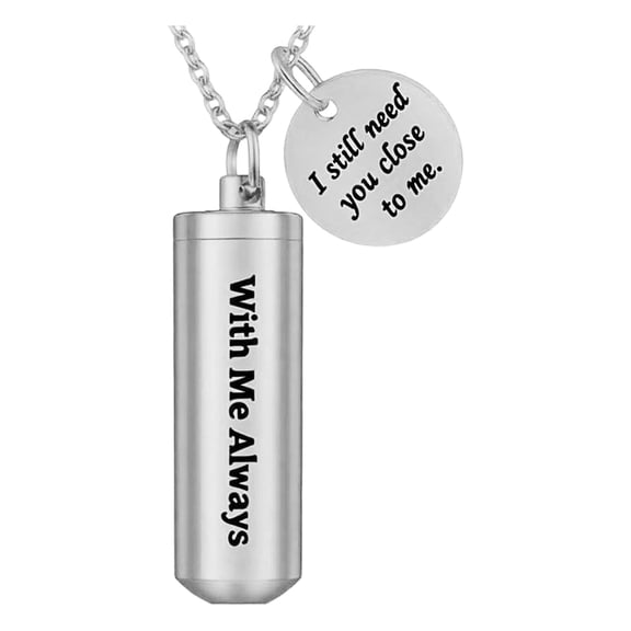 Memorial Cremation Urn Jewelry Pet Necklace Ashes Casket Creative Urn Storage Charm