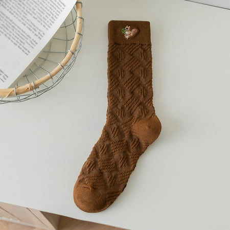 

Baycosin Women s Embroidered Animals Socks Cute Printing Mid Socks Soft Calf Socks For Comfortable Gifts For Women Girls
