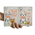 thumbnail image 3 of Trick or Treat Old English Sheepdog Funny Mummy Cosplay Pumpkin Candy Basket Travel Passport Wallet Dog Lover PU Leather Passport Holder Cover - 12016, 3 of 5