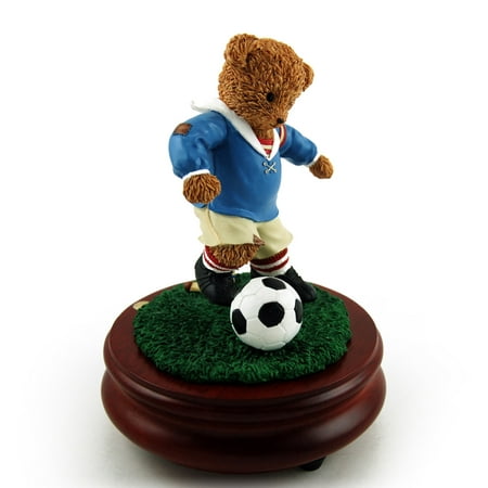 Thread Bears - World Cup Soccer Threadbear Musical Figurine - Over 400 Song Choices - Ave Maria, (Best Days To Go To Disney World 2019)