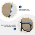 thumbnail image 3 of HOYOA Patio Bar Stools Chair of 4, Outdoor Bar Height Set, All Weather High Back and Armrest Rocking Stools & Bar Chairs for Backyard, Lawn Garden, Balcony and Pool (Brwon), 3 of 7