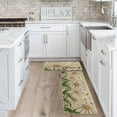 thumbnail image 4 of Daisy Bloom Spring Kitchen Mats Set of 2, Seasonal Home Decor Leaves Low-Profile Kitchen Rugs for Floor - 17x29 and 17x47 Inch, 4 of 6