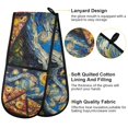 thumbnail image 2 of Yayeee Double Oven Mitt Kitchen Heat Resistant Baking 35" x7" Quilted Glove, Starry Pizza, 2 of 6
