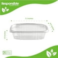 thumbnail image 2 of Compostable 24 oz Clear Hinged Deli Containers, 2 of 3