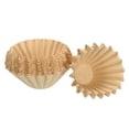 thumbnail image 1 of Uxcell 100Pcs 2-5 Cup Brown Coffee Filters Basket Disposable Paper Filter Drip Coffee Makers Universal Brewing 7.3*1.9", 1 of 6