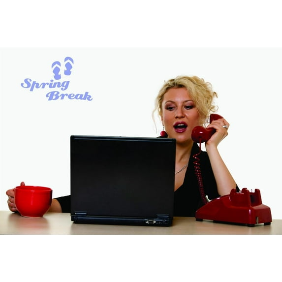 Custom Decals Spring Break Wall Art Size: 16 X 16 Inches Color: Multi