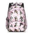 thumbnail image 2 of Cute Boston Terrier Dog and Pink Love Heart Backpack for School,Cute School Bag,Schoolbag with Adjustable Shoulder Straps & Padded Back,16.9 Inch, 2 of 5