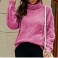 thumbnail image 2 of IROINNID Reduced Womens Sweater Turtleneck Pullover Sweater Solid Color Leisure Mid-Length Long Sleeve Plus Size Tops Sweater Blouse, 2 of 7