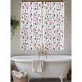 thumbnail image 4 of Independence Day Living Room Curtains 2 Panel, 4th of July Red Blue Stripes Star Leaves Cafe Window Treatment, Extra Long Farmhouse Bedroom Bathroom Kitchen Curtains Drapes 104"x72", 4 of 6