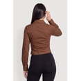 thumbnail image 4 of Women's Poplin Ruched Side Button Front Shirt, 4 of 4