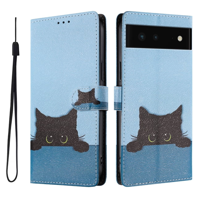 FOXDOCK Funda Tipo Cartera para Google Pixel 6 con Soporte y Correa – Diseño de Patrones Lindos