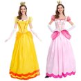 thumbnail image 2 of Vestido de princesa Marybiki, vestido de reina de la corte, disfraz de princesa rosa en flor de durazno, 2 of 5