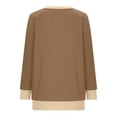 thumbnail image 5 of Nmnitkp Womens Tops Soft and Comfortable Sweatshirts for Women Crewneck Long Sleeve Shirts for Women Loose Fit Tops Color Block Ribbed Trim Fashion 2025, 5 of 8