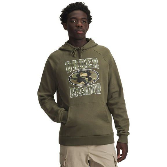 Men's Under Armour Camo Graphic Hoodie Color: Marine Od Green Size: L