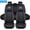Black, variant on Fit for Subaru Car Seat Covers, Waterproof 5 Seats Full Set PU Leather Auto Seat Cushions Protector for Crosstrek/ Forester/ Legacy Black