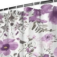 thumbnail image 3 of Waterproof Purple Floral Wildflower Farmhouse Shower Curtain 72x72 Inch Boho Style Polyester Unique Shower Curtain for Bathroom Hotel Home Decor with 12 Plastic Hooks, 3 of 5