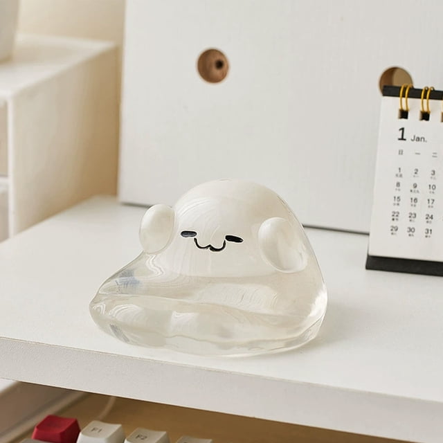 Lindo Fantasma Lindo soporte para teléfono fantasma de resina, figura de fantasma, decoración de Halloween espeluznante, adorno de escritorio, 10 x 10 x 5 cm Yulucky