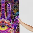 thumbnail image 3 of Orinice Psychedelic Art Bathroom Decor Set, Colorful Luxurious Graphic Print Polyester Fabric Fashion Shower Curtain Set with Hooks, Chic Modern Design, Waterproof 36x72, 3 of 7