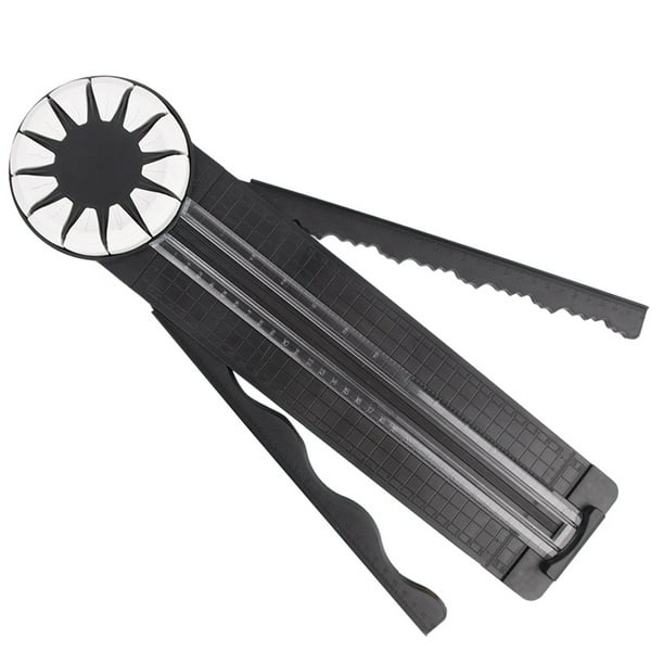 12 en 1 Cortador de Papel Rollo Cortador de Borde Papel Artesanía 12 Tipos de Corte Canteador de Papel de Precisión con Medida para Tarjetas de Fotos Scrapbooking Embalaje