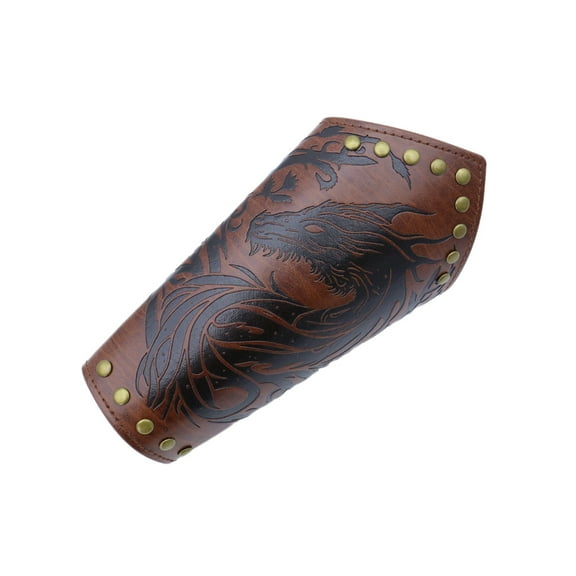 Yokua Adjustable Arm Guards Male Role Play Pirate Wristbands Adult Boxing PU Bracer