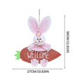thumbnail image 2 of Colgante de conejo de rábano lindo de Pascua, accesorio de decoración para jardín de infantes, adorno de decoración, espantapájaros, artesanía Flye1464,, 2 of 3