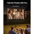 thumbnail image 2 of KFFKFF Portable 60-Inch Projector Screen with Stand, 16:9 HD Display, 160° Viewing Angle, Wrinkle-Resistant Design, Includes Tripod and Carry Bag for Indoor and Outdoor Use, 2 of 9
