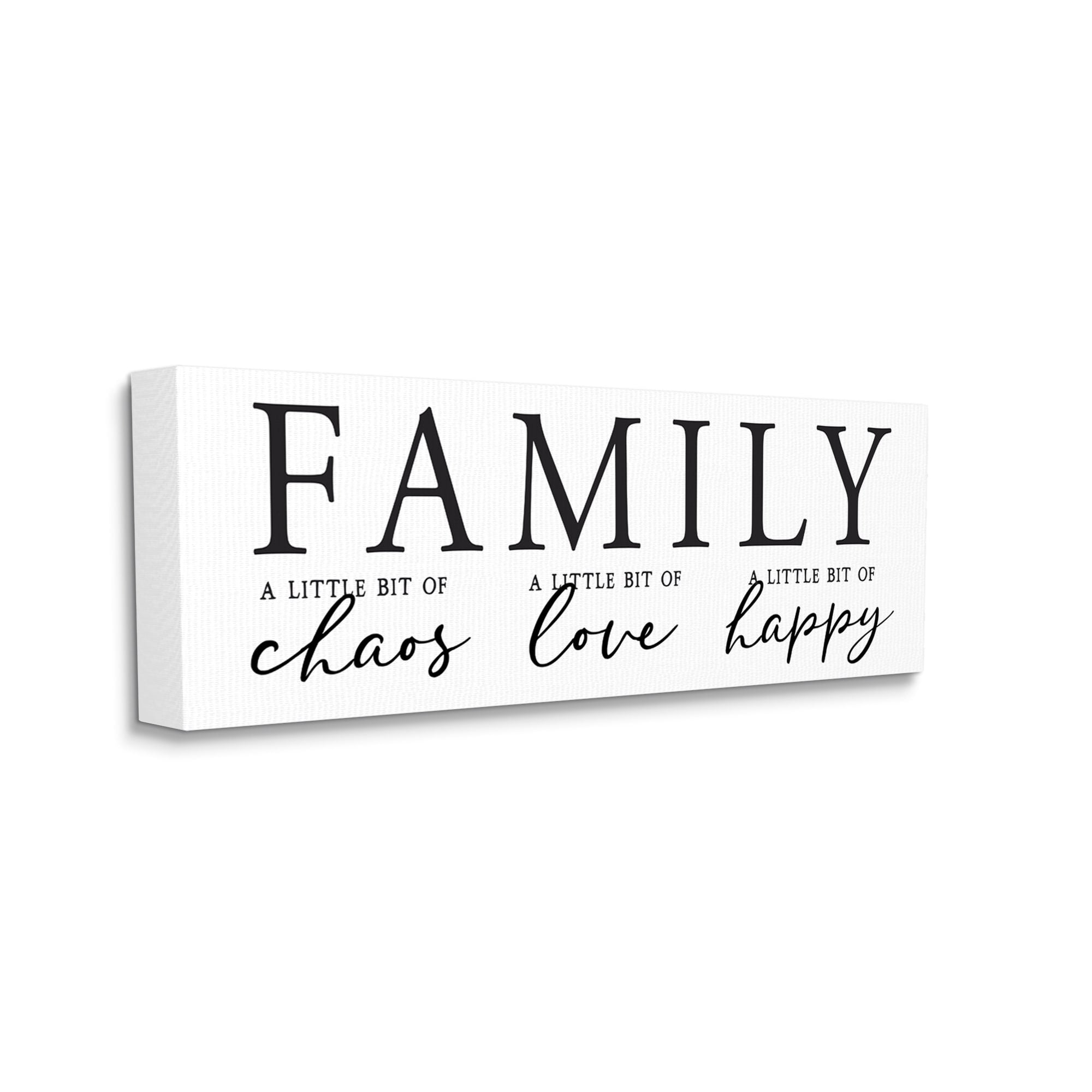 Stupell Industries Loving Family Sign Cheerful Casual Quote Graphic Art Gallery Wrapped Canvas Print Wall Art, Design by Lettered and Lined