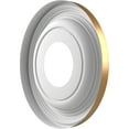 thumbnail image 4 of Ekena Millwork 10"OD x 3 1/2"ID x 1 1/8"P Traditional Thermoformed PVC Ceiling Medallion (Fits Canopies up to 5 1/2"), Bright Coat Gold, 4 of 10