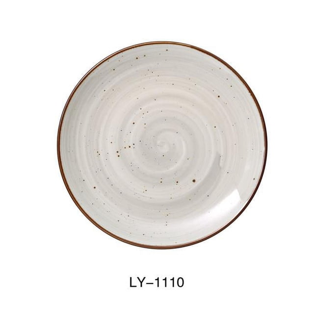 Yanco LY-1110 Lyon 10,25 x 1 Po Plaque Coupe, Glaçure Réactive - Lot de 12