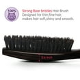 thumbnail image 6 of Perfehair Boar Bristle Hair Brush with Wooden Handle for Men and Women's Thin, Fine Hair, Balck, 6 of 9