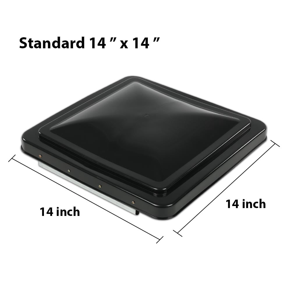 PIT66 New White 14" x 14" Replacement Roof Vent Cover Camper RV Trailer Ventline 2 Pcs Black Fit for Ventline pre-2008 and Elixir Style Pin 1994 and Newer (Accessories not assembled)