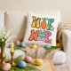 thumbnail image 1 of Funda de cojín de Pascua con diseño de conejos y huevos | 45 x 45 cm, de lino sintético, decorativa para sofá y cama | Lavable y resistente a las arrugas, 1 of 6