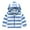 Blue, variant on PINQI Kids Sport Outwear Toddler Boys Girls Winter Long Sleeve Fashion Stripe Thick Warm Hooded Tops Soft Zipper Coat Jacket