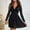 Black, variant on asdoklhq Plus Size Dresses for Curvy Women Party Sequin Loose V-neck Dress Casual Fashion Long Sleeve Women's Dress Black S